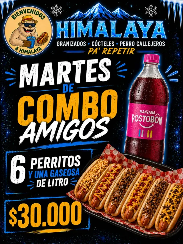 Combo Amigos HIMALAYA todos los martes.